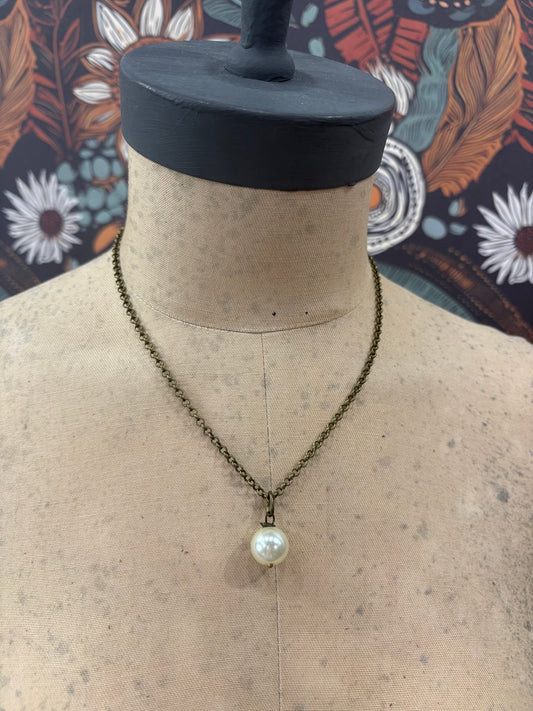 Forever In Love Bronze Pearl Necklace
