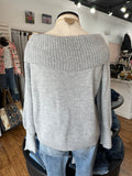 Everyday Perfection Off The Shoulder Sweater ~ Heather Grey