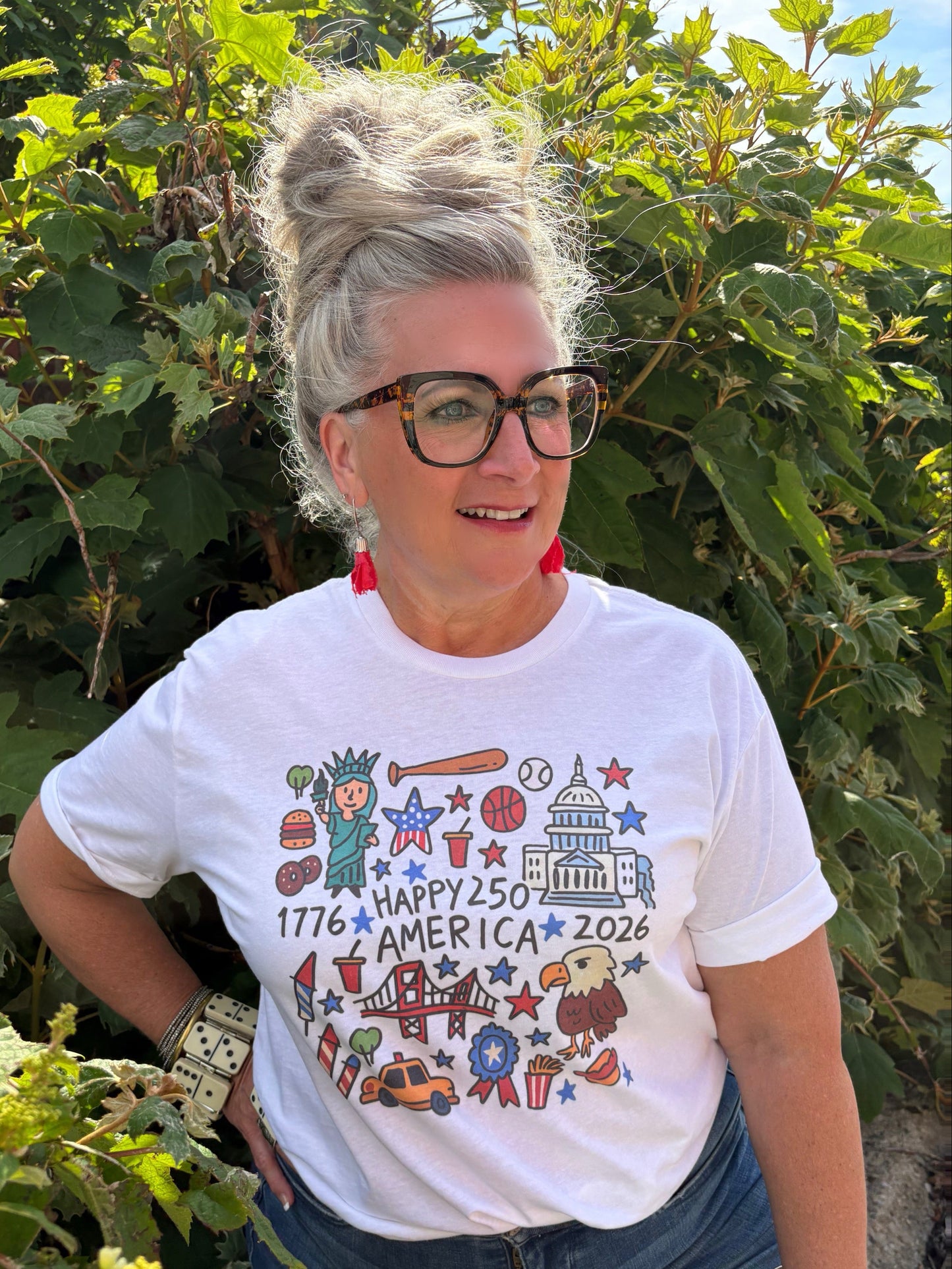 Happy 250 America Graphic Tee