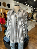 Endlessly Obsessed Striped Button Down Top