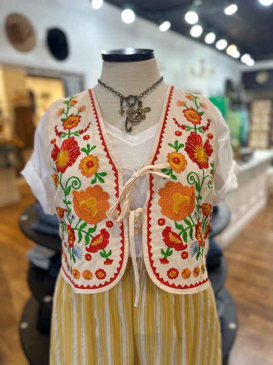 Worth Your While Embroidered Vest