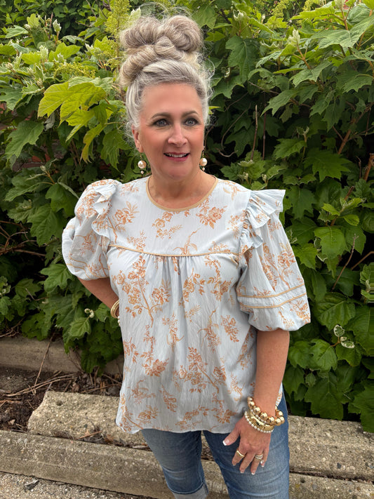 Flowery Fun Printed Top