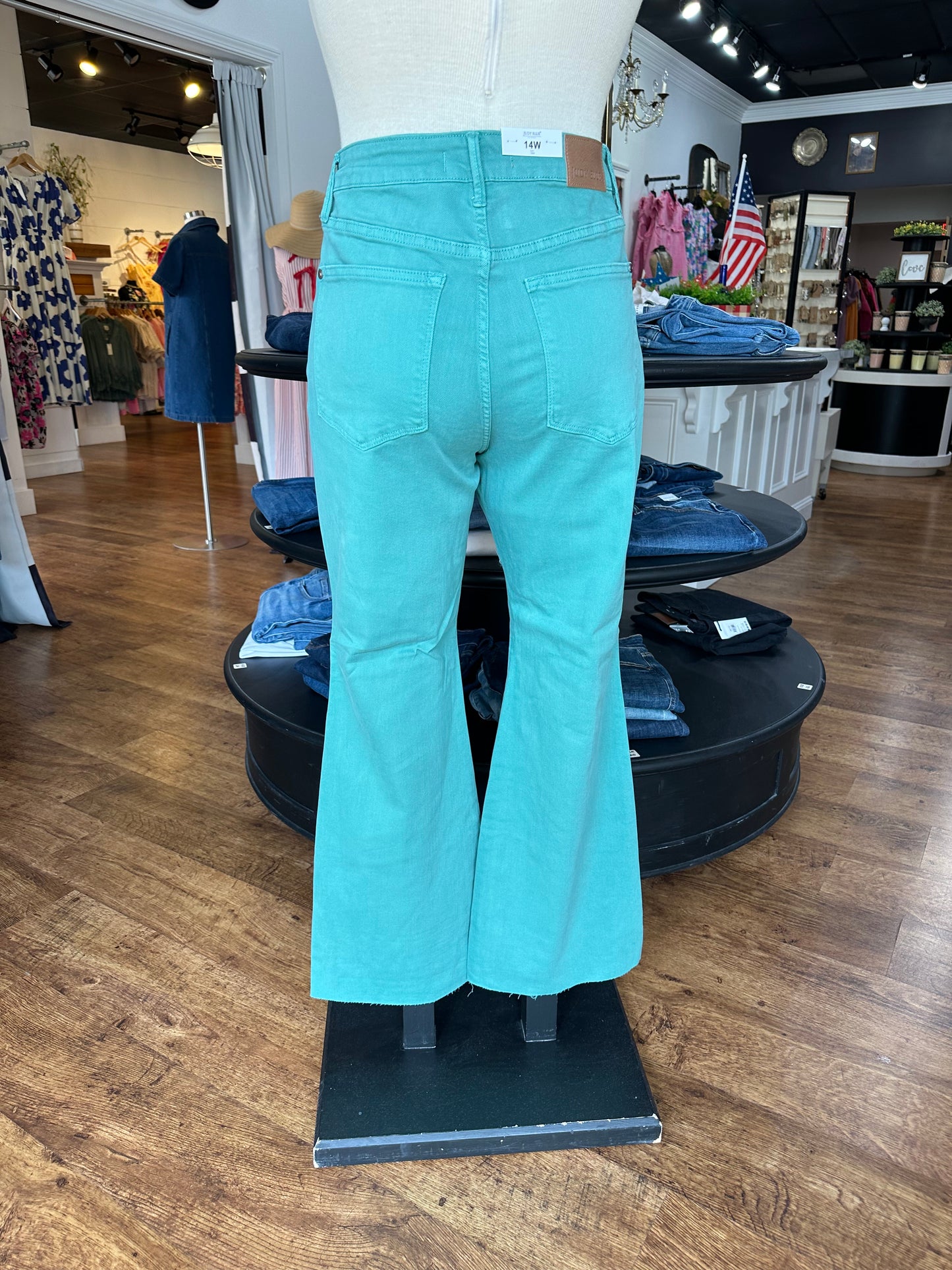 Judy Blue High Waist Flare Jeans in Topaz ~ CECILIA