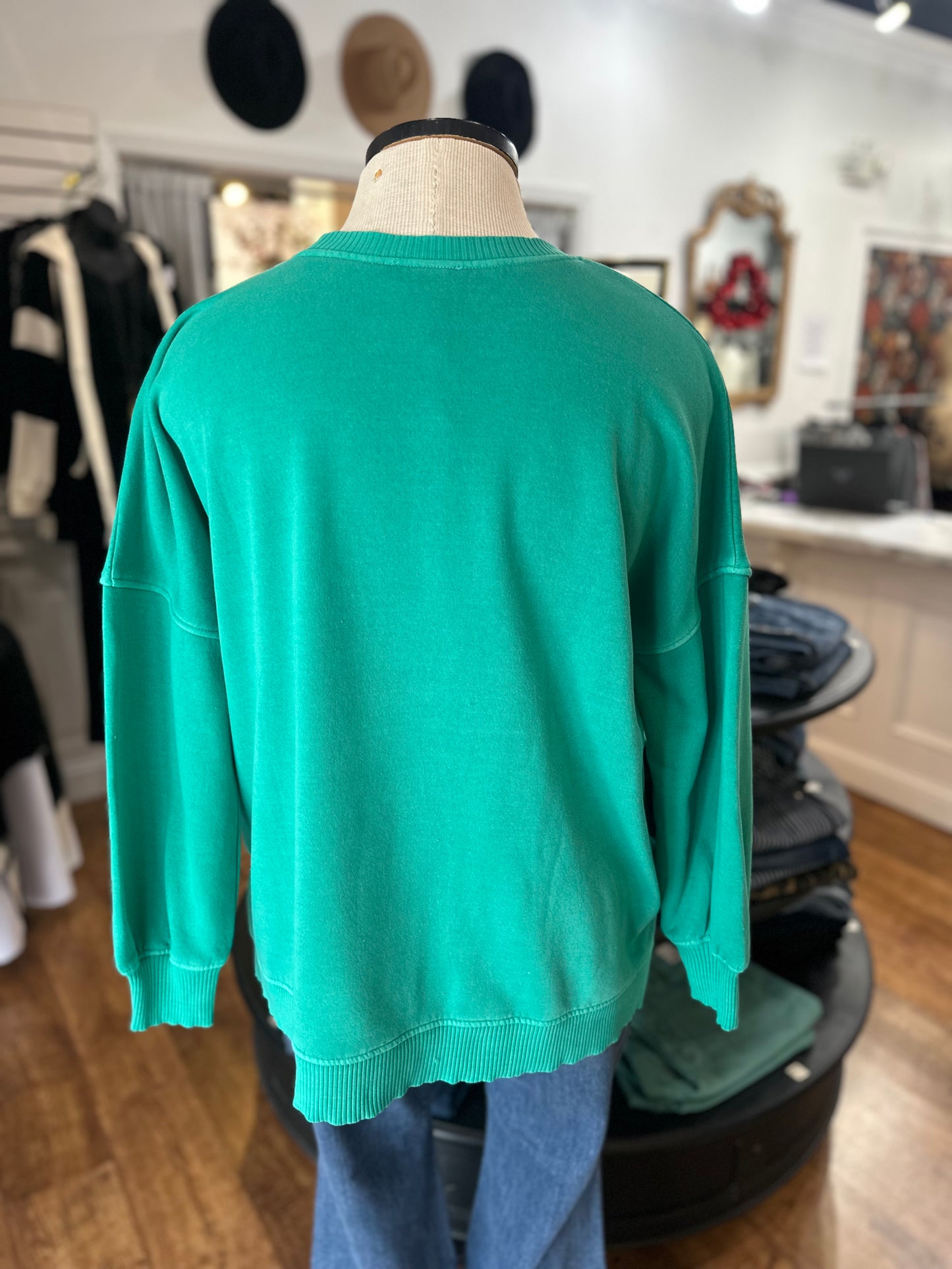 Never Looking Back Pullover ~Bright Green