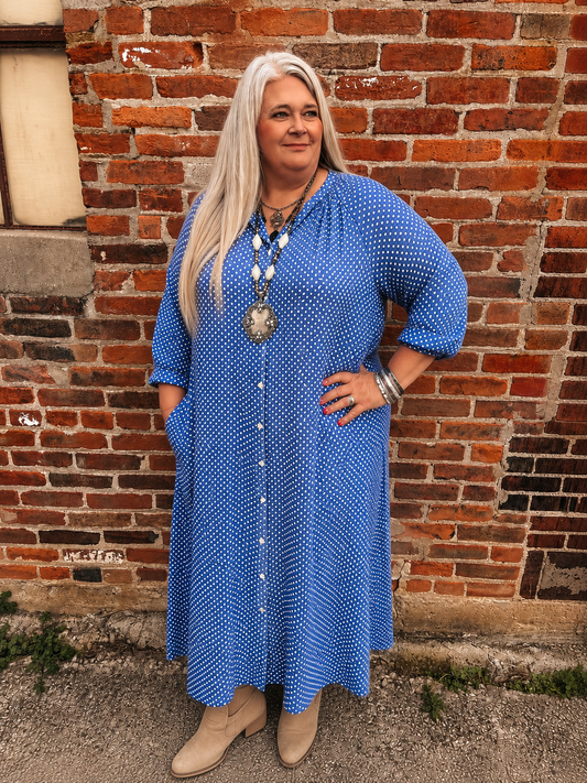 Jaded Gypsy Sweet Nothings Dress ~ Navy Dot