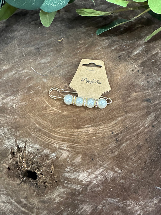 Pinned Together Accent Pin ~ Pearl (Large)