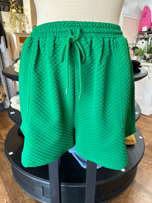 Coastal Bliss Drawstring Shorts ~ Green