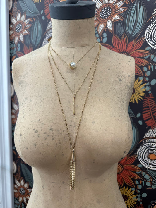 Stepping Up Tassel Necklace