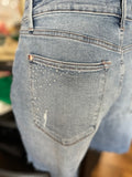 Judy Blue High Waist Rhinestone Embellished Cut Off Shorts ~ MARISOL