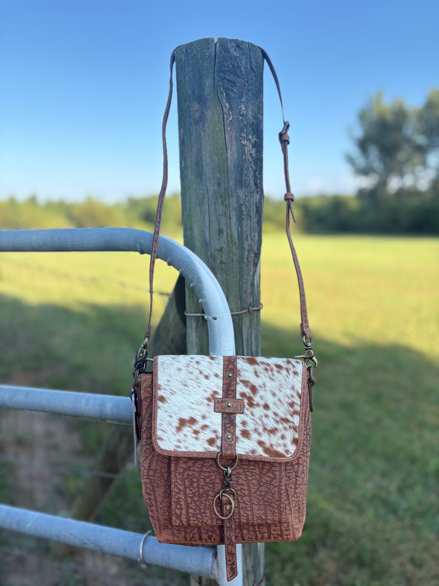 Myra Mesa Terra Leather & Hairon Bag