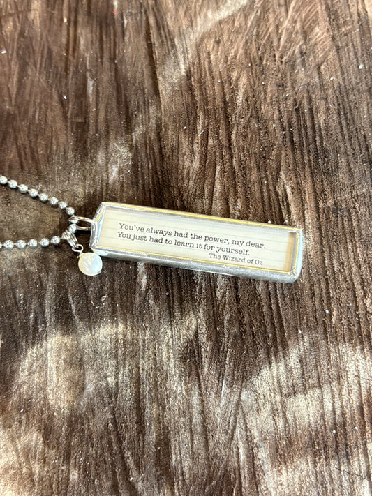 Tell My Story Necklace ~ The Wizard of Oz