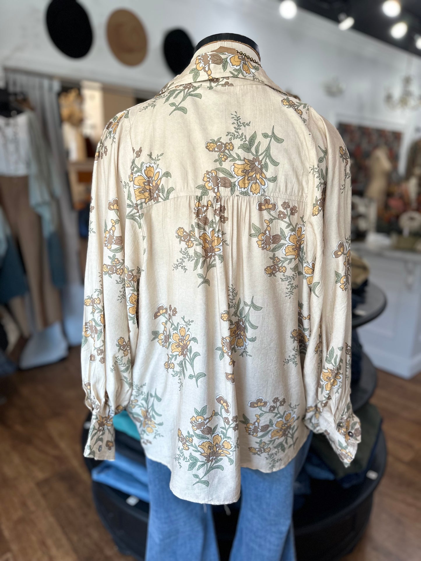 Every Which Way Floral Button Down Top