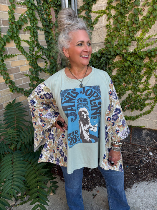 Retro Rock N Roll Poncho Top