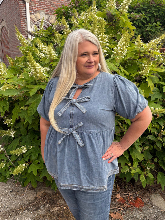 City Views Denim Top