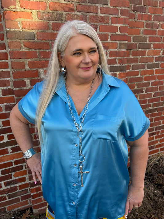 Everything Stops Satin Top