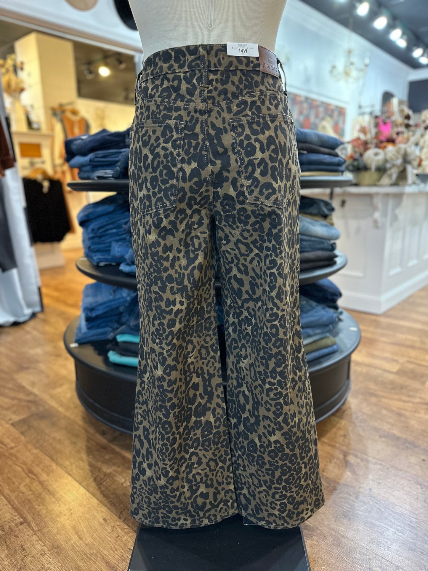 Judy Blue High Waist Wide Leg Animal Print Jeans ~ SASHA