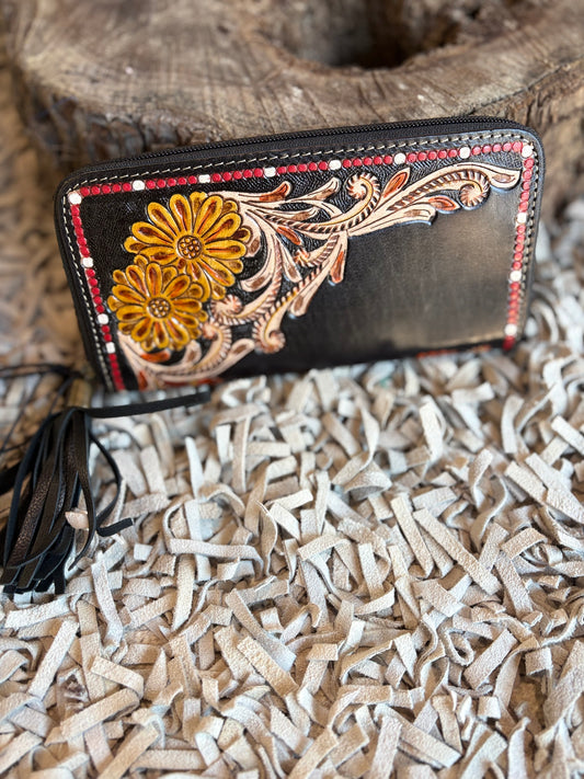 Myra Cavender Trail Hand-Tooled Wallet