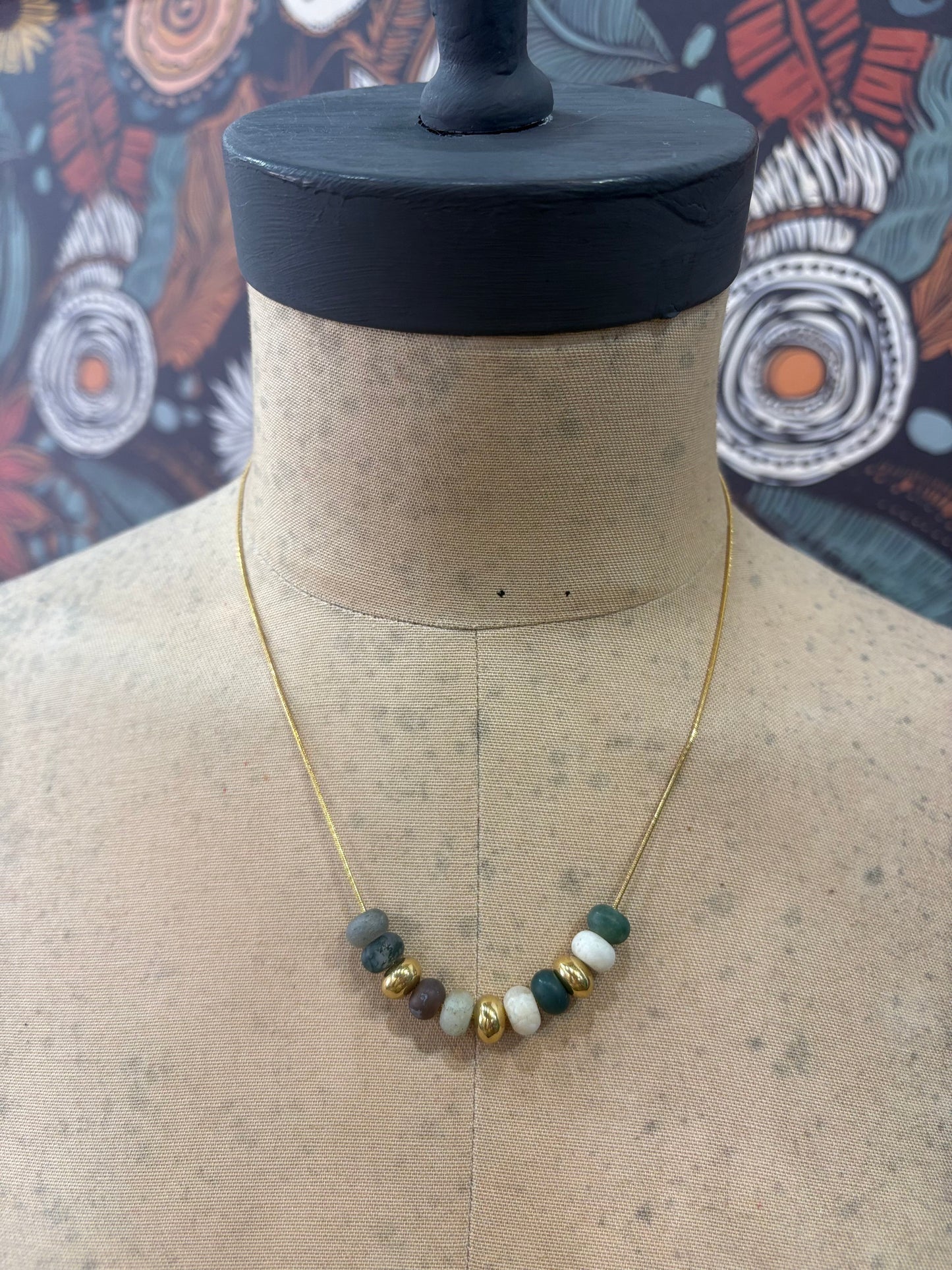 Riverstone Aura Beaded Necklace
