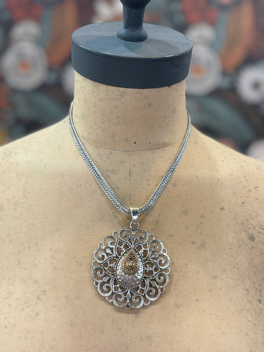 Mixed Metal Magic Statement Necklace