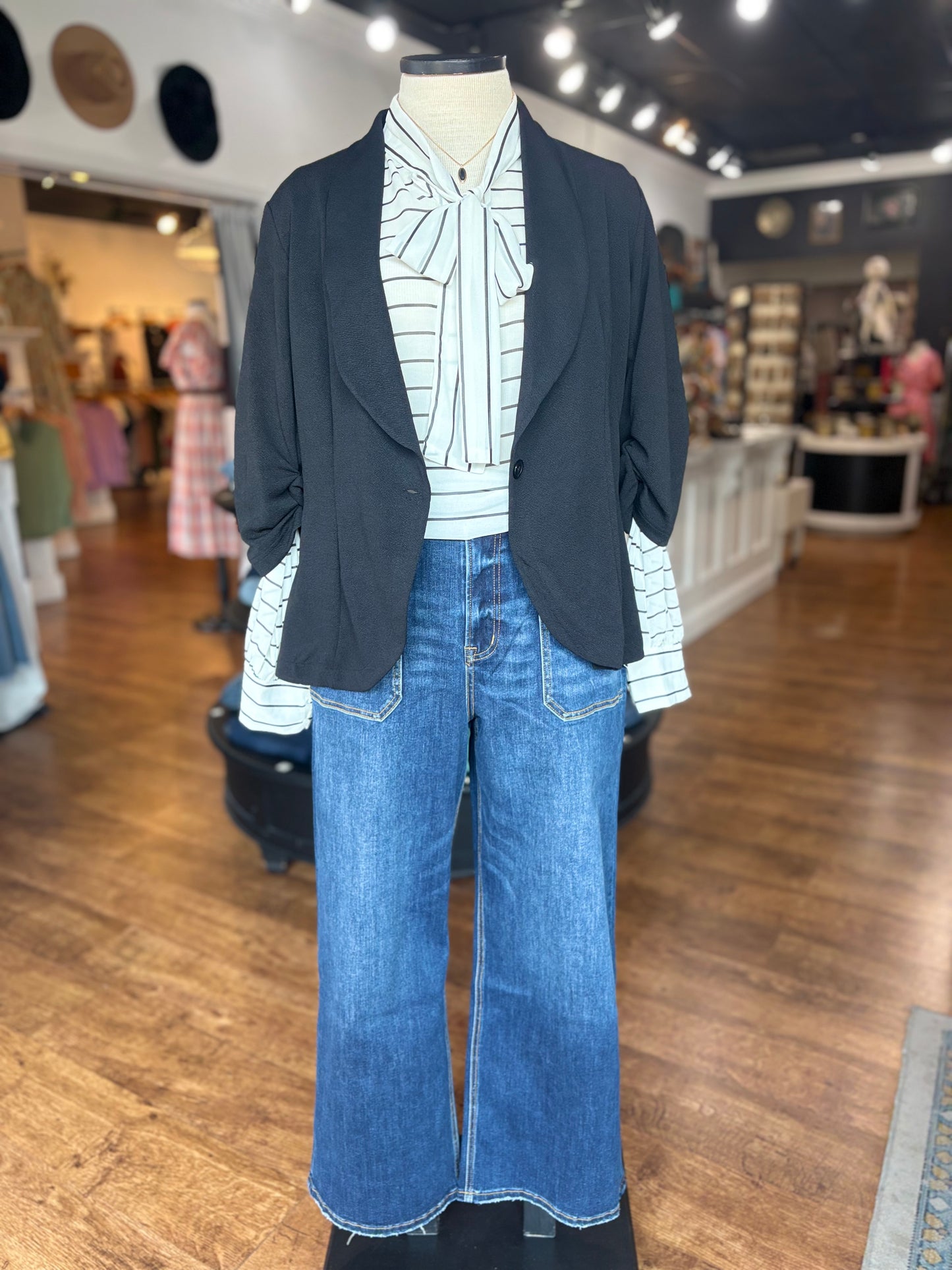 What's Poppin' Striped Blouse