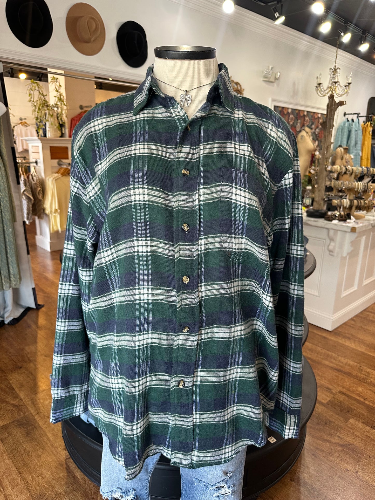 Wanted Button Down Plaid Top
