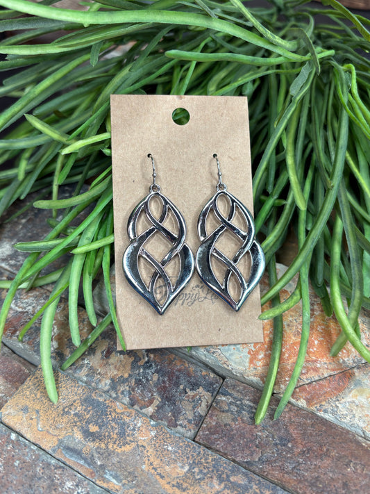 Turn Around Dangle Earrings - Silver