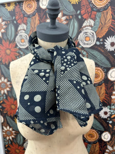 Gypsy Scarf ~ Navy Stripe and Dot - Jaded Gypsy