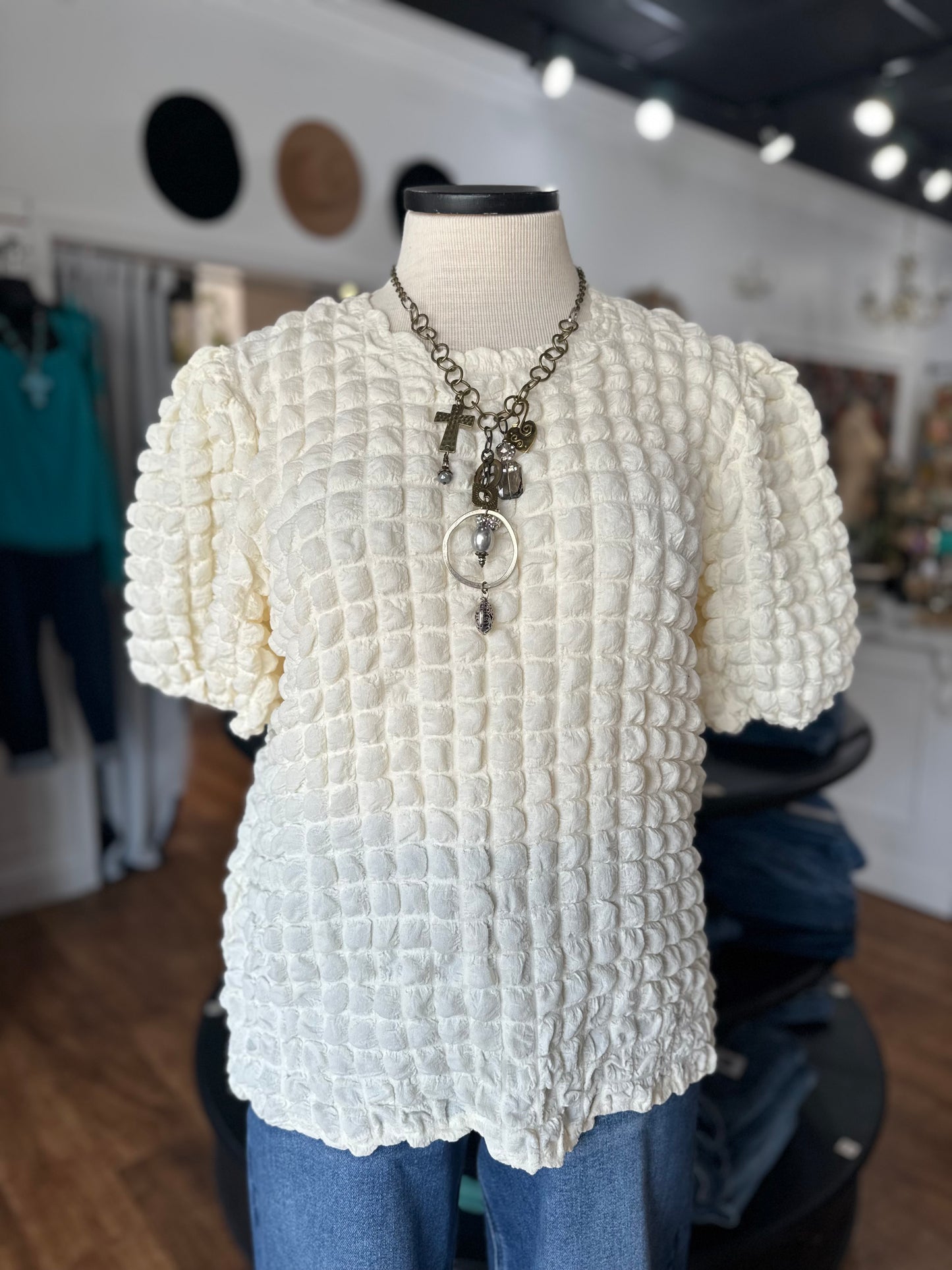 Make It Pop Textured Top