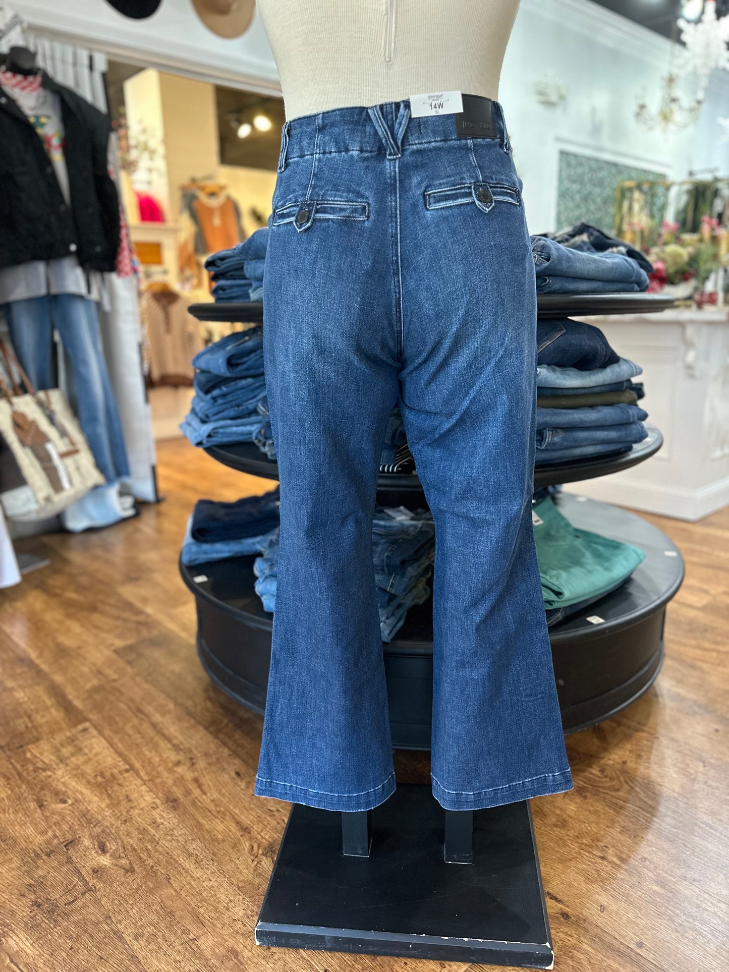 Judy Blue Mid Rise Trouser Bootcut Jean ~ ROSALINDA