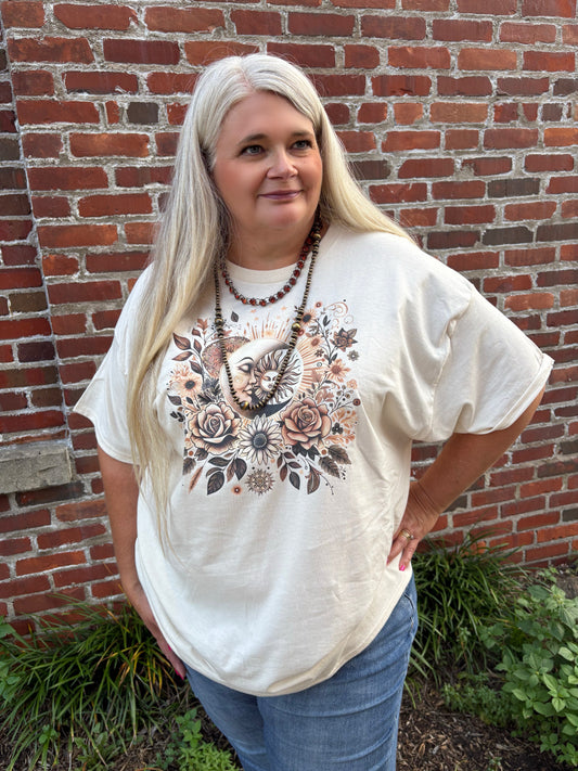 Mystic Moon Graphic Tee Shirt