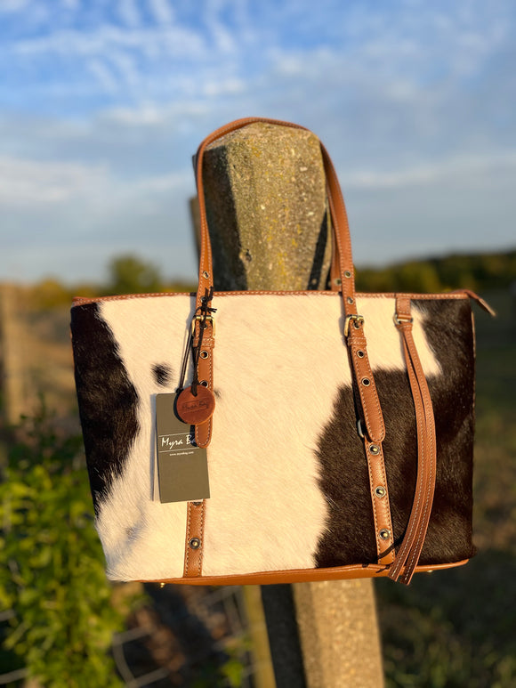 Myra Ryerson Peak Leather & Hairon Bag