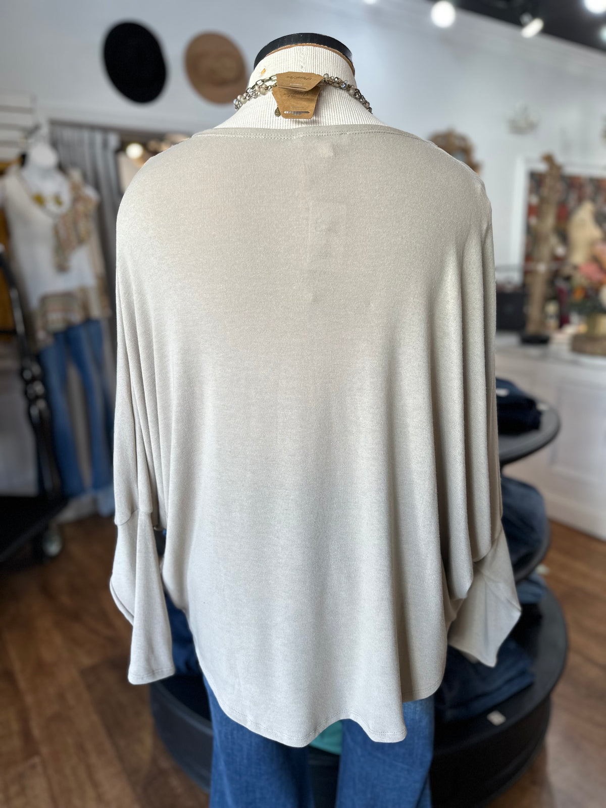 Keep Talking Long Sleeved Top ~Sandstone