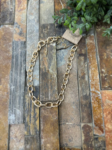 Always Blessed Chain Link Necklace ~ Gold