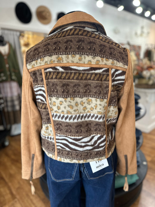 Being Present Suede Moto Jacket