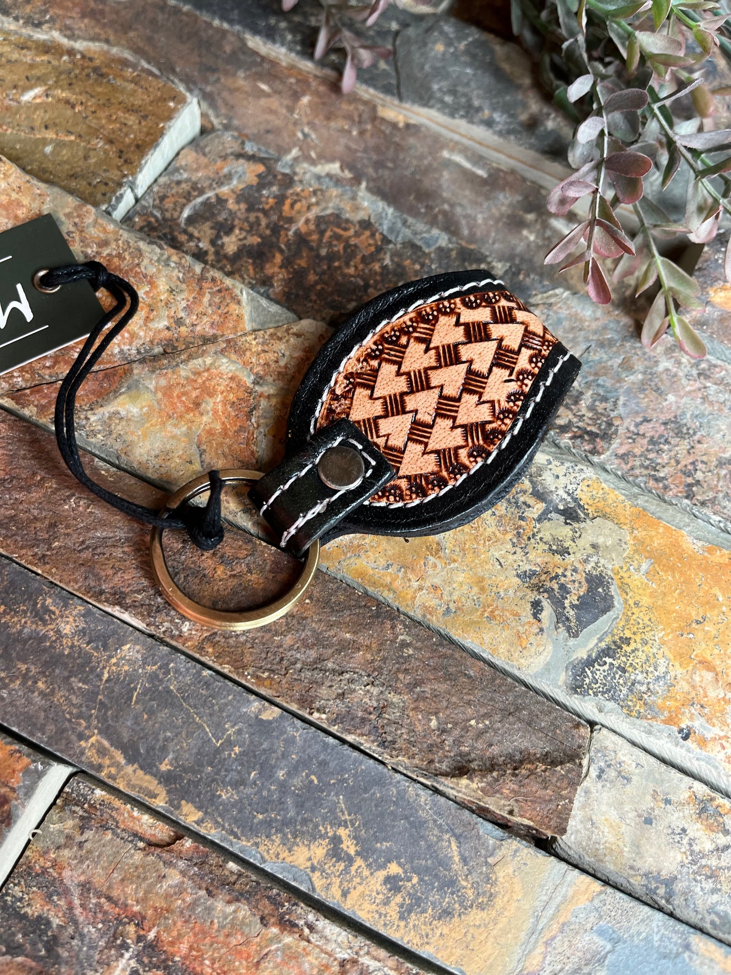 Myra Pines Hand-Tooled Key Fob