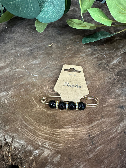 Pinned Together Accent Pin ~ Black