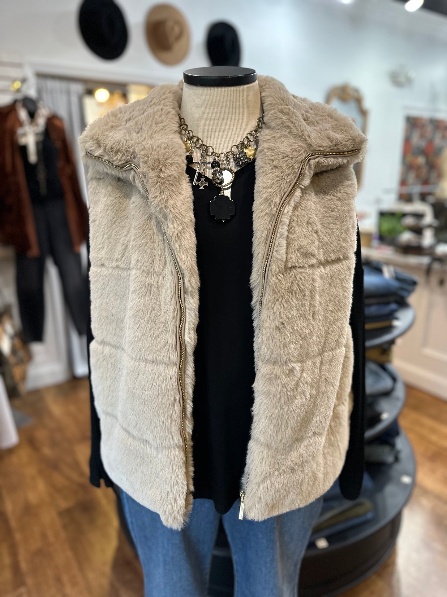 Turn Of Events Fur Vest