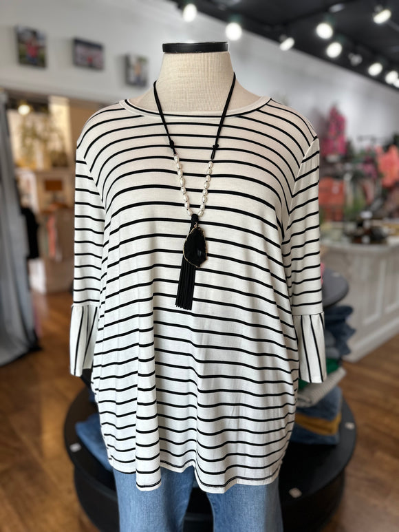 Fact Or Fiction Striped Top