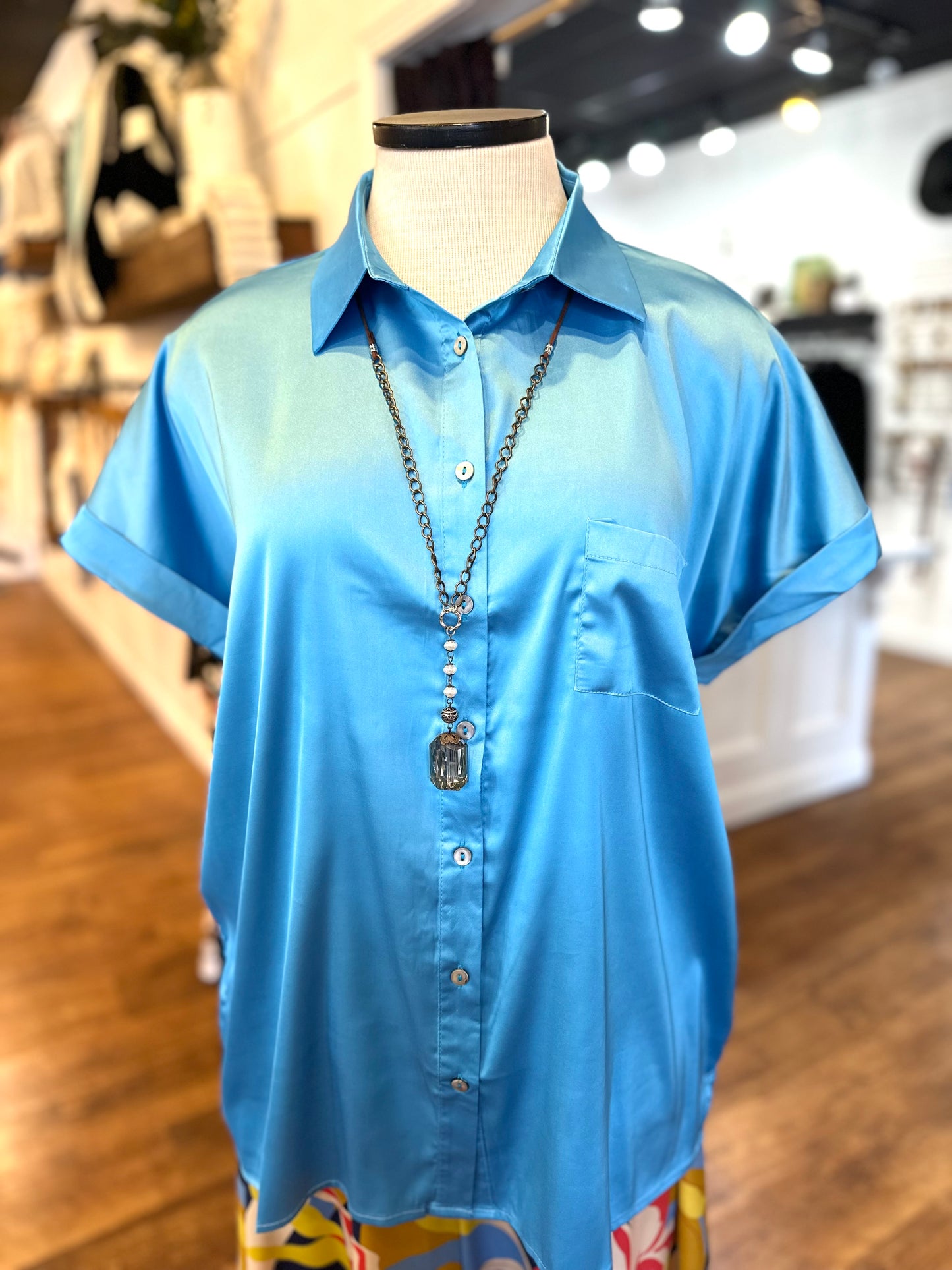 Everything Stops Satin Top