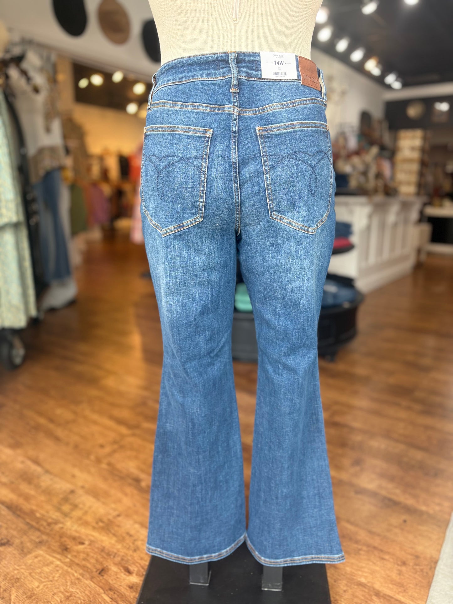 Judy Blue Mid Rise Bootcut with Harness Trim Jean ~ DAISY
