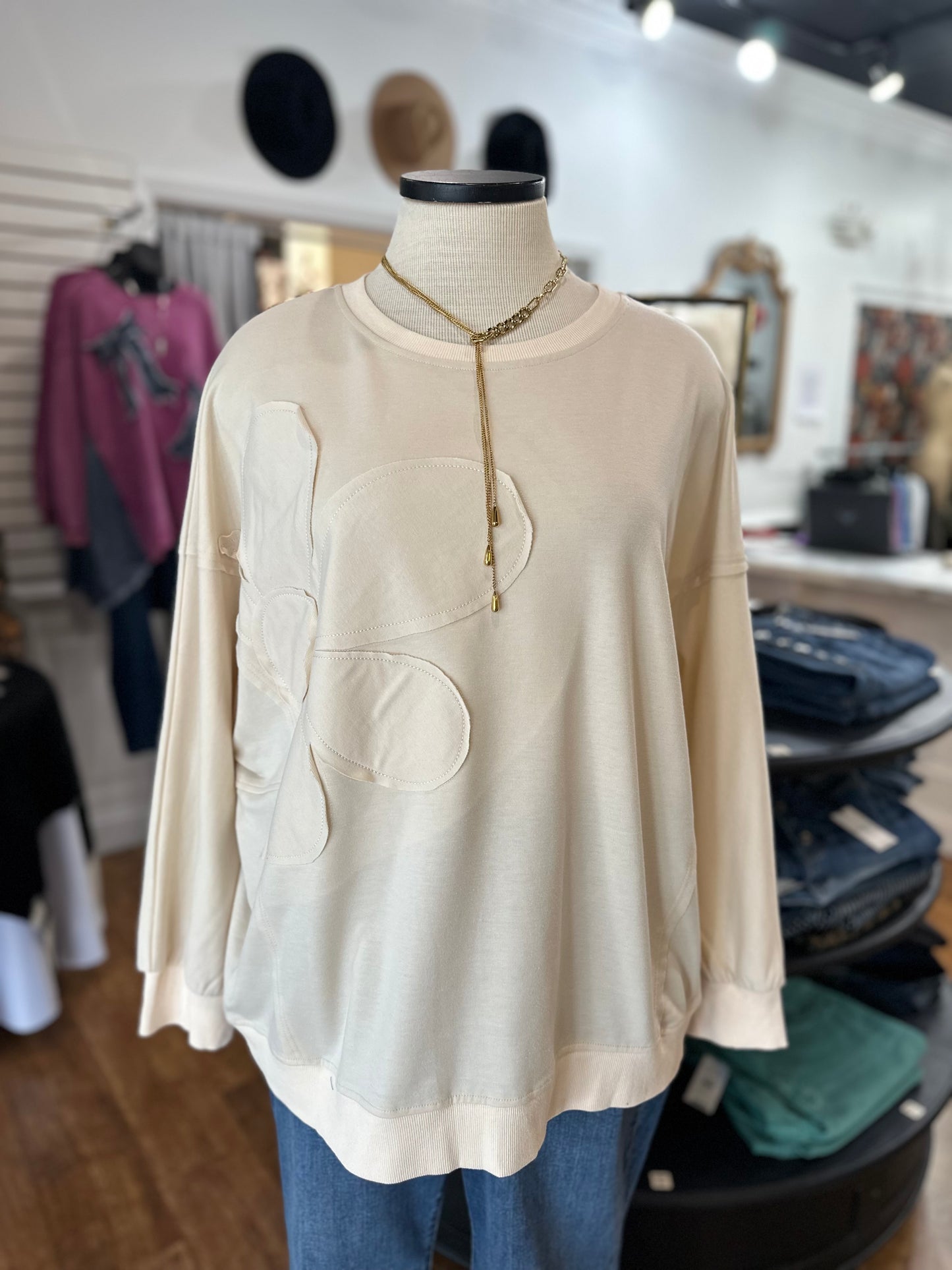 The Right Reason Flower Patch Pullover