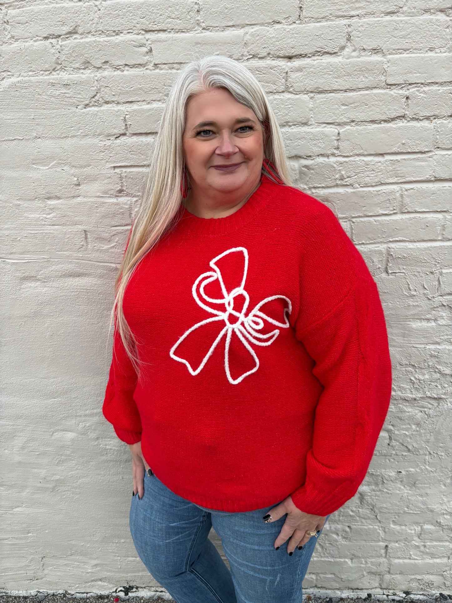 Chill In The Air Bow Sweater