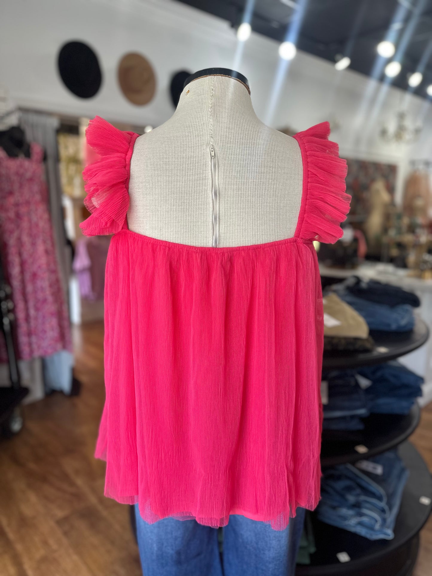 Lead The Way Frill Top ~ Pink