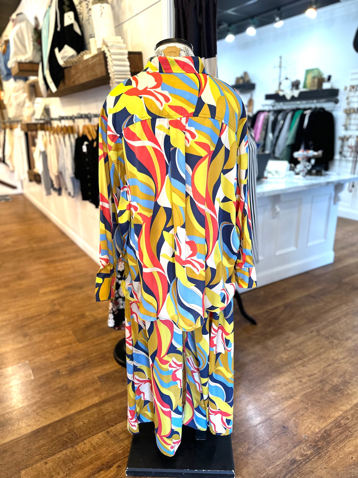 Coming To Town Abstract Button Up Shirt