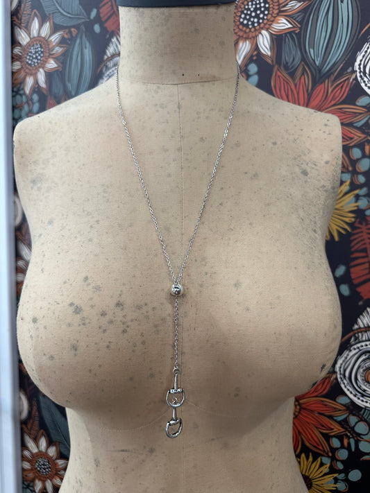 Enough Said Bolo Style Necklace ~ Silver