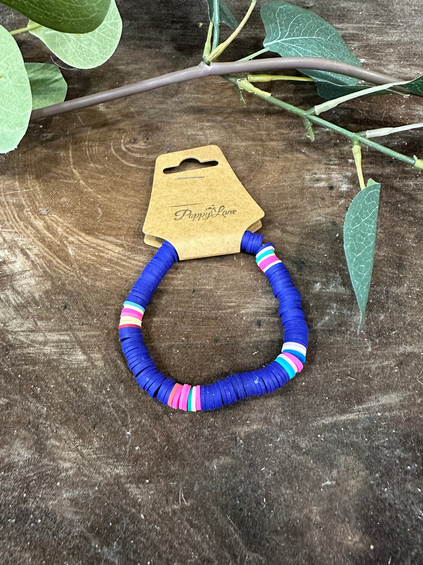 Pop Disc Bracelet ~ Royal Blue Multi
