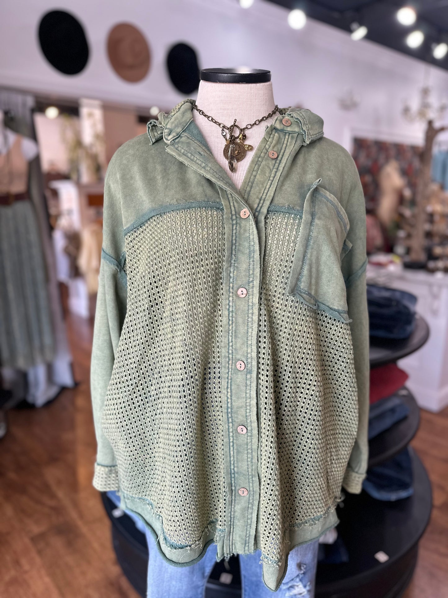 Evermore Washed Hoodie Shacket