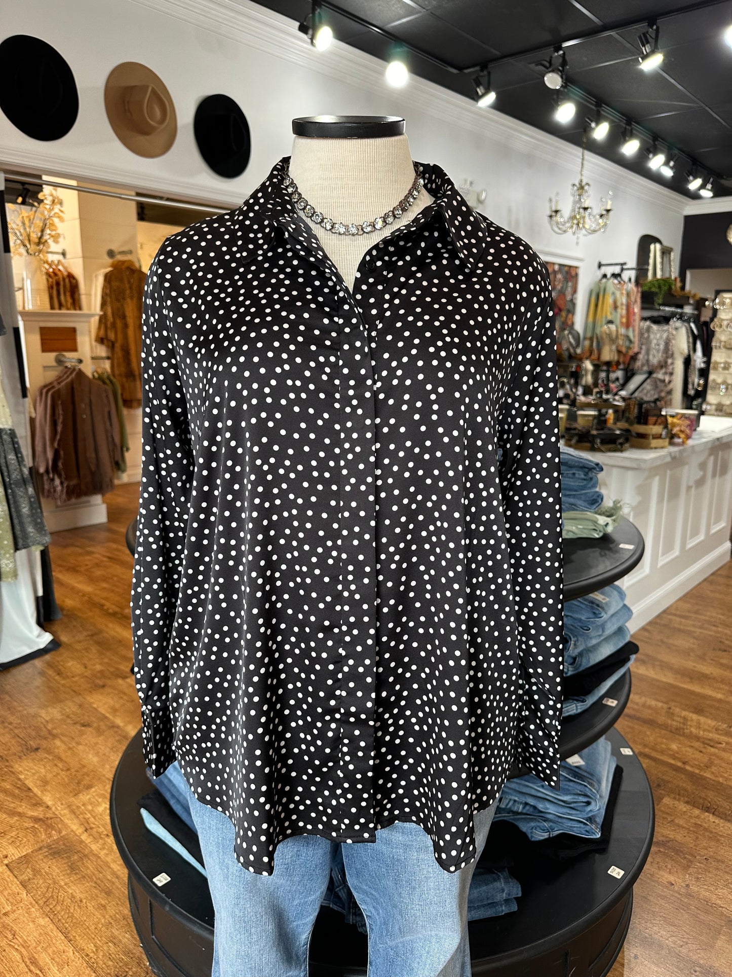 Play It Up Polka Dot Top