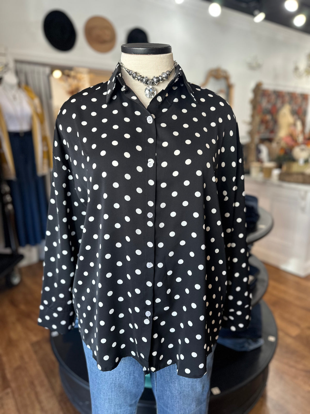 On The Dot Button Up