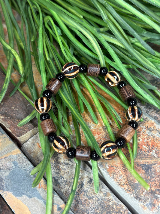 In My Element Beaded Bracelet ~ Espresso